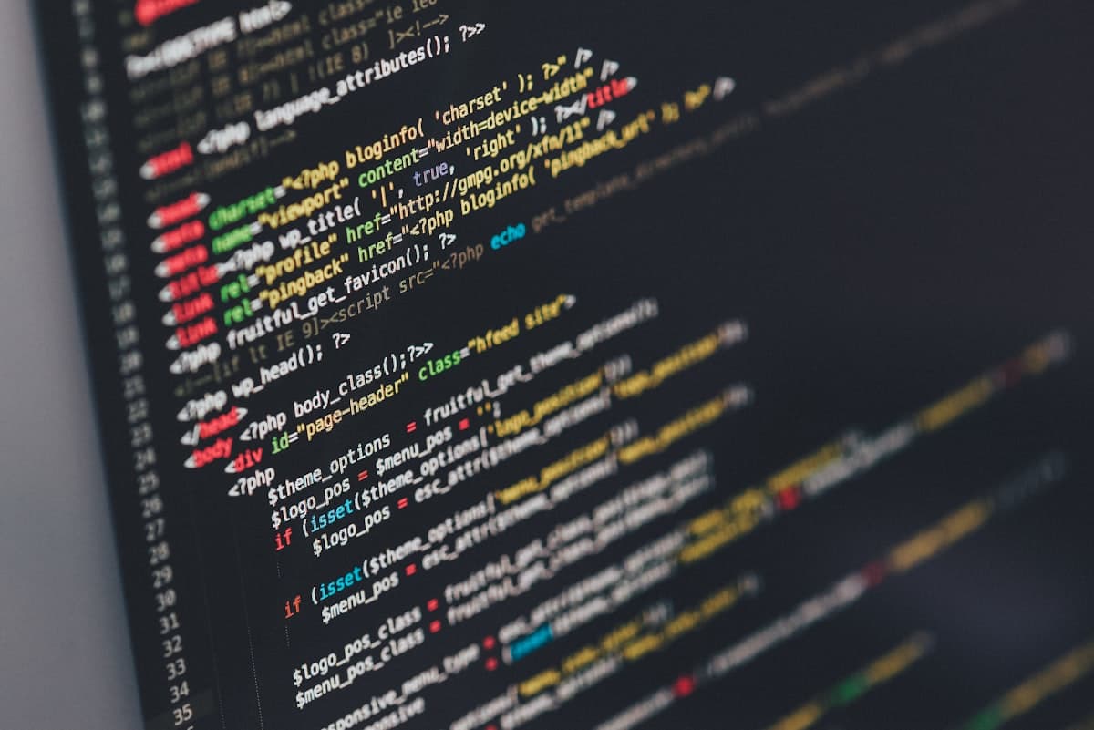 Close-up of code on a screen